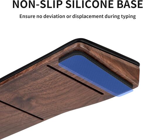 مسند معصم مريح للوحة المفاتيح من COLORCORAL مع وسادة معصم مريحة من إسفنج الذاكرة المتين من خشب الجوز لدعم معصم لوحة المفاتيح مع قاعدة مطاطية مضادة للانزلاق لكتابة الراحة وتخفيف الألم للمكتب والألعاب in Kuwait