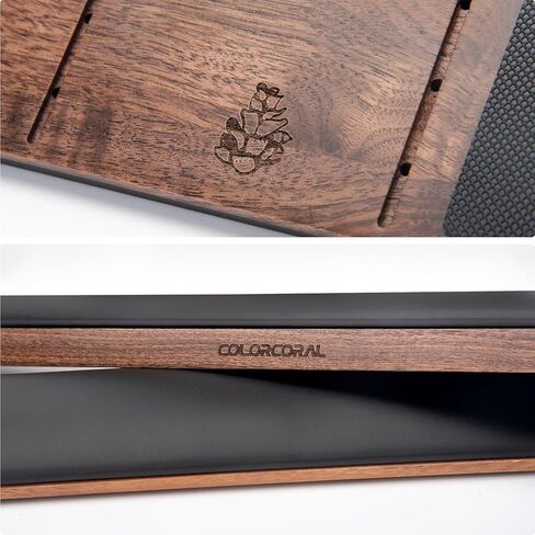 مسند معصم مريح للوحة المفاتيح من COLORCORAL مع وسادة معصم مريحة من إسفنج الذاكرة المتين من خشب الجوز لدعم معصم لوحة المفاتيح مع قاعدة مطاطية مضادة للانزلاق لكتابة الراحة وتخفيف الألم للمكتب والألعاب in Kuwait