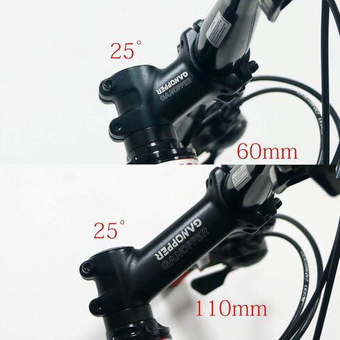 GANOPPER 25 Degree 31.8 Bike Stem with 25.4 Handlebar Shim 60mm 70mm 80mm 90mm 100mm 110mm in Kuwait