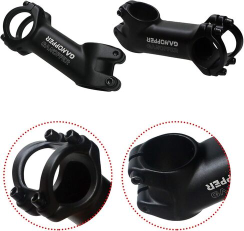 GANOPPER 25 Degree 31.8 Bike Stem with 25.4 Handlebar Shim 60mm 70mm 80mm 90mm 100mm 110mm in Kuwait