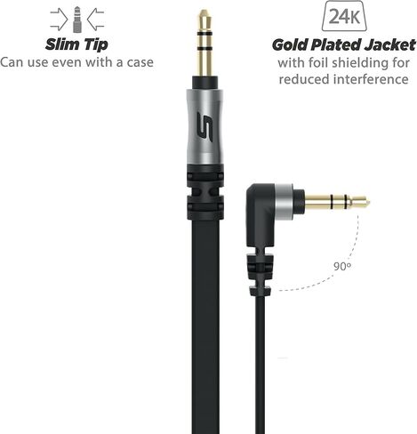 Scosche CAUXB4RCAA-SP 3.5mm AUX to USB-C Braided Cable & RCA Audio Adapter Kit 4-ft. Space Gray in Kuwait