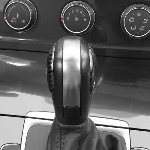 Car Styling Gear Shift Knob Gear Head Cover for Jetta Passat Tiguan Atlas Arteon Beetle CC Golf MK6 MK7 B5 B8 Accessories（Stainless Steel Carbon Fiber Pattern） in Saudi Arabia