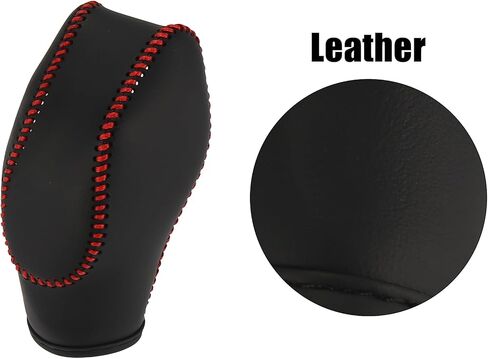 X AUTOHAUX Car Faux Leather Gear Shift Knob Cover for Ford Focus Escape Fusion Fiesta Transit Van Black in Saudi Arabia