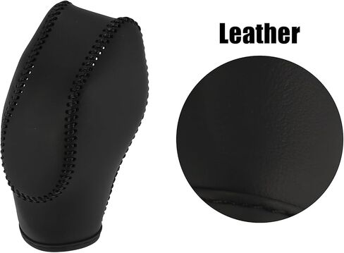 X AUTOHAUX Car Faux Leather Gear Shift Knob Cover for Ford Focus Escape Fusion Fiesta Transit Van Black in Saudi Arabia