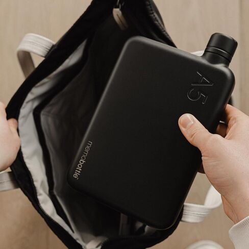 memobottle SLIM STAINLESS STEEL (BLACK) | 20 oz / 600 ml | Durable, Leak-Proof, Premium Water Bottle | BPA-free| Ideal for Modern Lifestyle, Gym Workouts & Travel in Saudi Arabia