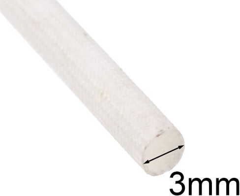 uxcell Insulation Braid Sleeve, 9.8Ft-3mm High TEMP Silicone Fiberglass Sleeve White in Kuwait