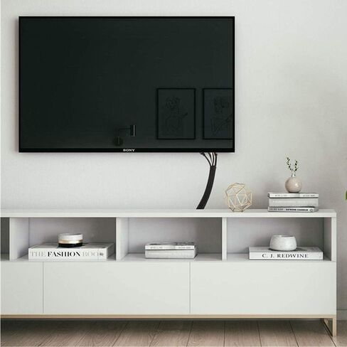 Cable Sleeves - PET Expandable Wire Loom 1/4"-100ft, Braided Wire Hider Mesh, Cord Management Organizer for USB Power Video Cable, Flexible Wrap Cover w/Heat Shrinkable Tubes, Black&White in Kuwait