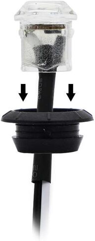 3/4 بوصة عدسة شفافة صغيرة كهرمان 3 مصابيح LED لزر دائري ومؤشر جانبي مشرق للغاية مع مطاط أسود لمقطورة شاحنة القارب RV Caravan 12V DC حزمة من 50. in Saudi Arabia