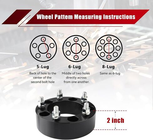 فواصل عجلات 5x5.5، لـ 1994-2001 Dodge Ram 1500 و1980-1996 Ford F-150، 4 قطع 2 بوصة 5x139.7 فاصل عجلة لـ 1992-2006 E-150 1960-1985 CJ2 CJ3 CJ7 CJ5 CJ6، 5 عروة مع 1 /2-20 ترصيع 108 مركز in Kuwait