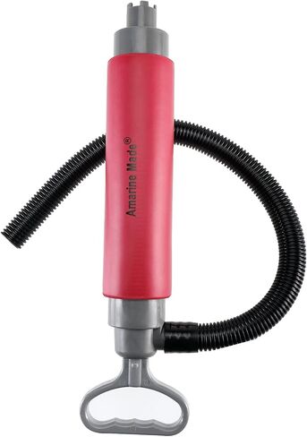 Amarine Made Bilge Pump,Red Bilge Pump for Kayaks,Canoes and Boats,Manual Kayak Hand Water Pumps Portable Sump Pump,Must Have Emergency Equipment for Kayakers (with hose) in Saudi Arabia