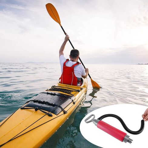Amarine Made Bilge Pump,Red Bilge Pump for Kayaks,Canoes and Boats,Manual Kayak Hand Water Pumps Portable Sump Pump,Must Have Emergency Equipment for Kayakers (with hose) in Saudi Arabia