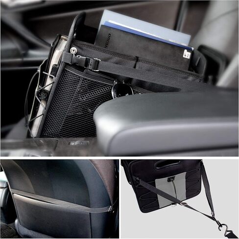 منظم صندوق السيارة الكبير ومنظم السيارة والتخزين لسيارات الدفع الرباعي 3 مقصورات قابلة للطي ومحمولة وغير قابلة للانزلاق وحزام سفلي (أزرق) in Kuwait