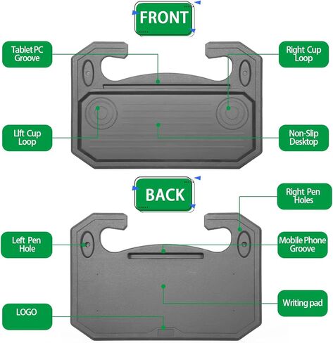 Steering Wheel Tray for Eating and Make-up, Steering Wheel Desk for Small Office (Black) in Saudi Arabia