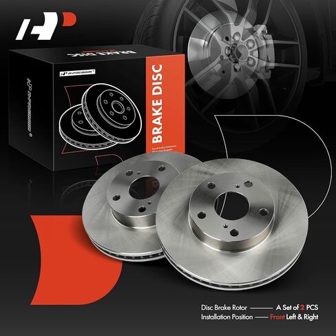 A-Premium 11.81 inch (275mm) Front Vented Disc Brake Rotors Compatible with Select Toyota Models - Tacoma 2005 2006 2007 2008 2009 2010 2011 2012 2013 2014 2015, 2-PC Set in Saudi Arabia