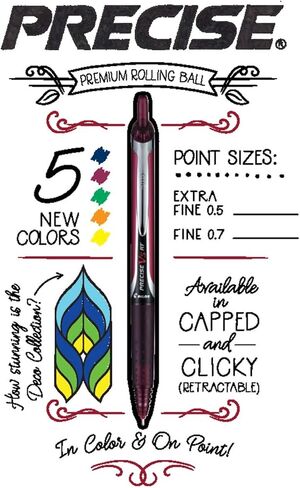 PILOT Precise V5 RT Refillable & Retractable Liquid Ink Rolling Ball Pens, Extra Fine Point (0.5mm) Red Ink, 2-Pack (26082) in Saudi Arabia