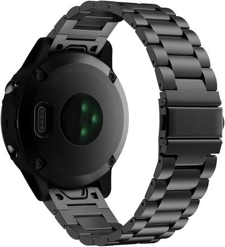 MoKo Band Compatible with Garmin Fenix 5 Quick Fit 22mm Watch Band, Stainless Steel Replacement Strap Fit Fenix 5/Fenix 5 Plus/Forerunner 935/945/Instinct/Approach S60(Not Fit Fenix 5X/5S) in Kuwait