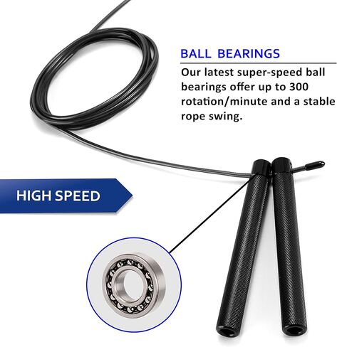 حبل القفز الرياضي السريع 【السرعة X】قابل للتعديل للملاكمة المزدوجة الهولندية للياقة البدنية والتمارين الرياضية وحبل الصالة الرياضية للأطفال البالغين والرجال والنساء in Kuwait