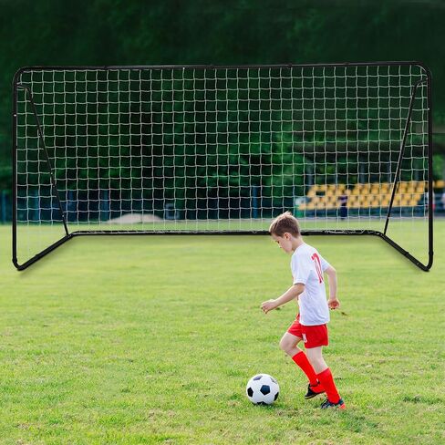 12 x 6 ft Soccer Goal for Backyard, Adults Kids Portable Soccer Net and Iron Frame Folding Soccer Goals Practice Weather Resistant Goal with 4 Ground Stakes for Competition Outdoor in Saudi Arabia
