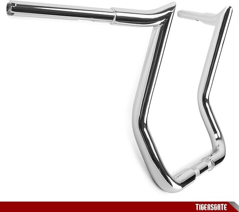 TIGERSGATE 1-1/4 inch Fat Meathook Monkey Bagger 16 inch Rise Ape Handlebar for 1996 To Present Harley Touring Models With Batwing Fairing Chrome in Saudi Arabia