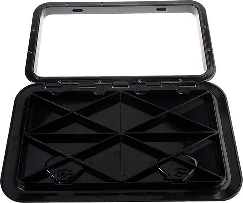 فتحة وغطاء للوصول إلى سطح القارب البحري مقاس 24 بوصة × 14 بوصة باللون الأسود (606MMX 353 مم) in Kuwait