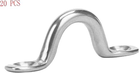 M3 316 Stainless Steel Bimini Boat Top PAD Eye, Eye Strap, Tie Down, Tie Anchor Point, Kayak Deck Loop, Suitable for Kayak Canoe Rigging, Pack of 20 in Saudi Arabia
