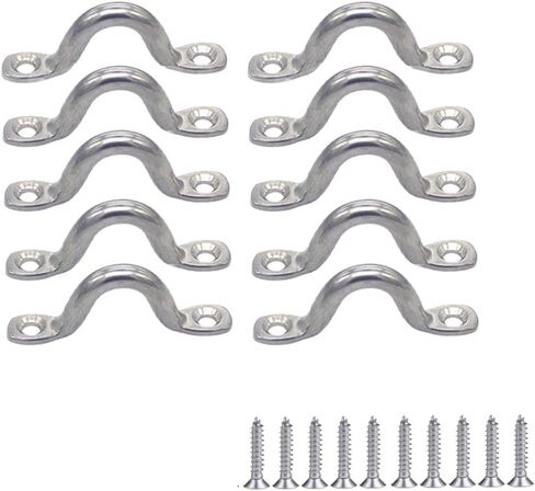 M3 316 Stainless Steel Bimini Boat Top PAD Eye, Eye Strap, Tie Down, Tie Anchor Point, Kayak Deck Loop, Suitable for Kayak Canoe Rigging, Pack of 20 in Saudi Arabia
