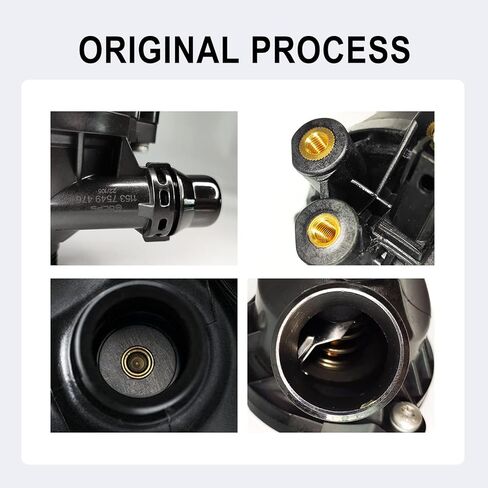 مبيت ترموستات مع مجموعة مستشعر بديلة لسيارات BMW E84 F10 F22 F30 F33 228i 320i 328i 428i 528i X1 X3 X4 X5 Z4 2.0L استبدال 11538635689 11538636595 (N52) in Kuwait