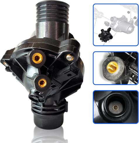مبيت ترموستات مع مجموعة مستشعر بديلة لسيارات BMW E84 F10 F22 F30 F33 228i 320i 328i 428i 528i X1 X3 X4 X5 Z4 2.0L استبدال 11538635689 11538636595 (N52) in Kuwait