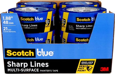 شريط طلاء سكوتش بلو الأصلي متعدد الأسطح، 1.88 بوصة × 60 ياردة، 12 لفة، أزرق، شريط طلاء يحمي الأسطح ويزيل بسهولة، شريط طلاء متعدد الأسطح للاستخدام الداخلي والخارجي in Kuwait