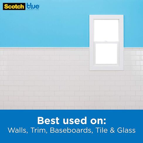 شريط طلاء سكوتش بلو الأصلي متعدد الأسطح، 1.88 بوصة × 60 ياردة، 12 لفة، أزرق، شريط طلاء يحمي الأسطح ويزيل بسهولة، شريط طلاء متعدد الأسطح للاستخدام الداخلي والخارجي in Kuwait