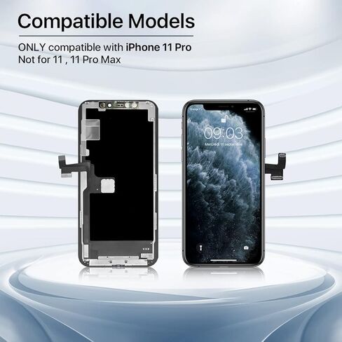 مجموعة استبدال شاشة LCD لهاتف iPhone 11 Pro مقاس 5.8 بوصة شاشة بديلة رقمية تعمل باللمس ثلاثية الأبعاد بدقة عالية كاملة مع مجموعة أدوات إصلاح + واقي شاشة مقاوم للماء in Kuwait