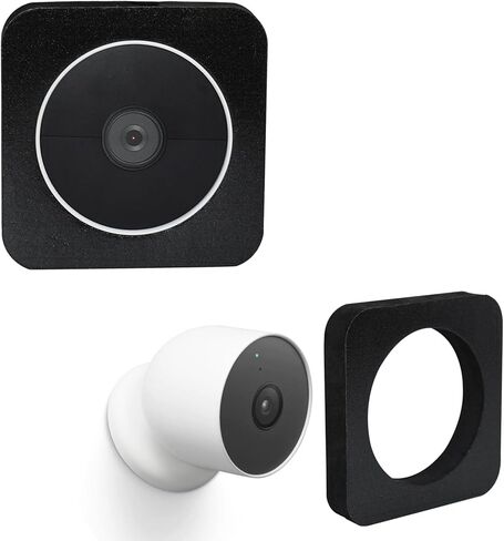 حامل نافذة TEKCMA متوافق مع بطارية كاميرا Google Nest Cam الثانية، حامل نافذة الكاميرا 2 حزمة لنافذة/باب زجاجي واحد، دعامة تثبيت على جدار الكاميرا، وضع الرؤية الليلية، بدون انعكاس داخلي، أسود in Kuwait