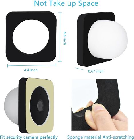 حامل نافذة TEKCMA متوافق مع بطارية كاميرا Google Nest Cam الثانية، حامل نافذة الكاميرا 2 حزمة لنافذة/باب زجاجي واحد، دعامة تثبيت على جدار الكاميرا، وضع الرؤية الليلية، بدون انعكاس داخلي، أسود in Kuwait