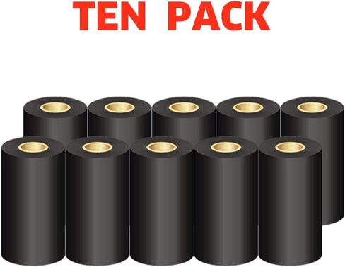 شريط راتنج الشمع الحراري مقاس 4.33 بوصة × 984 بوصة (110 مم × 300 م) لطباعة الباركود على علامات الملصقات لـ Zebra وTEC وDATAMAX وما إلى ذلك. in Kuwait