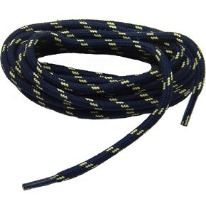 GREATLACES Navy Blue w/Yellow Kevlar proTOUGH(tm) Reinforced Heavy Duty Boot Laces Shoelaces (2 Pair Pack)