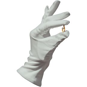 BUZZUFY Heli presentation gloves, microfiber, silver-gray, size S, 1 pair