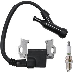 30500-Z5T-003 Four Prong Ignition Coil Module Fits for Honda GX340 GX390 GX240 GX270 with Spark Plug
