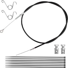 Universal Go Kart Throttle Cable, Throttle Cable Kit with Brake Return Pedal Spring Go Kart Brake Cable Practical Throttle Cables for Go Kart Mini Bike Scooter Dirt Bike Buggy Motorcycle