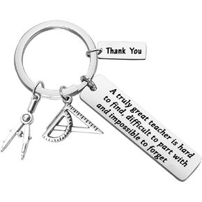 FUSTMW Math Teacher Gifts Keychain Thank You Gifts for Math Teacher Appreciation Gifts Mathematics Jewelry Gifts