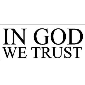 in God We Trust - 5" Decal (White)-Christian, Catholic, American Sticker, Decal, United States, Lord, Christ, Jesus, Love, American, Liberty, 2nd Amendment, Come and take it, Trump, Merica, Murica