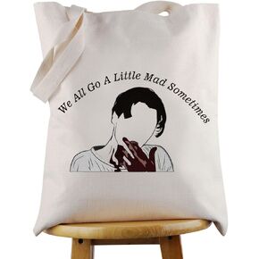 Jniap Horror Movie Cosmetic Bag Billy L Fans Gift Gift Scary Movie Loving Makeup Pouch We All Go Lity Mad Bag (حمل جنون صغير)
