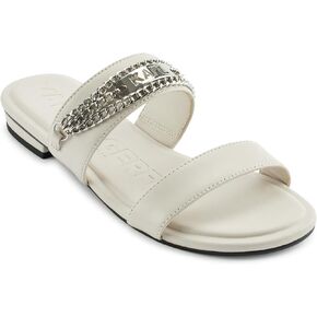 Karl Lagerfeld Paris Women's Cushioned Insole Everyday Canne-Double Band Sandal Heeled