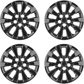 Hubcaps العجلة متوافقة مع Nissan Leaf 2011-2025 ؛ Nissan Sentra 2013-2019،16 بوصة أغطية عجلة الفولاذ المصنع ؛ مجموعة من 4 عبوات ؛ أسود لامع