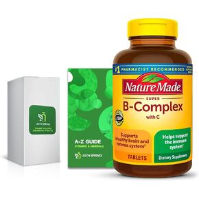 Super B -Commlex مع C ، 460 قرصًا مع فيتامينات ومعادن حصرية من A إلى Z - دليل أفضل وربع (عنصران)