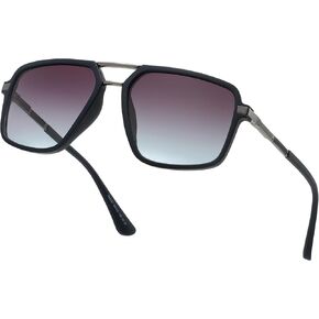 Men and Women UV400 Lightweight Metal Square Pilot Frame,Classic Polarized Pilot Glasses