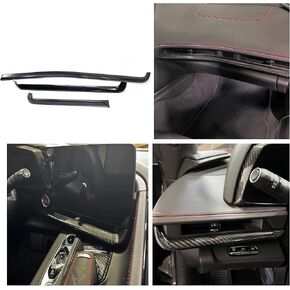 SR1 Performance C8 Corvette 100 ٪ Real Carbon Carbon Interior Dash Trim Trim Kit Factory Factory - 3 قطع لعام 2020-2025 Corvettes