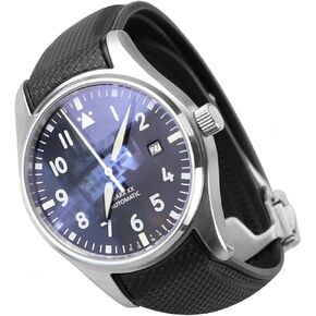 عرض مراقبة المطاط المنحني مقاس 20 مم لـ IWC Pilot's Watch Mark XX XVIII Watch STRAP MARK 18 20 Watchband No GAP POBLICENT POCILEMNY BOXBLIS