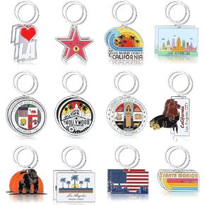 Los Angeles Souvenir Keychain California Souvenirs Gifts From USA Eiffel Tower Keychain