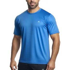 Instant Cooling Workout Shirt Coolmax Moisture Wicking Crew Neck Men Summer Running Comfort Fit
