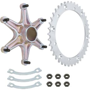 JAVIK Rear Axle Sprocket & Mount Hub Collar Holder Kit Compatible with Yamaha Warrior 350 YFM350X 1989-1995 1996-2004,OEM# 3GD253860000 901160850700 2XJ254402100